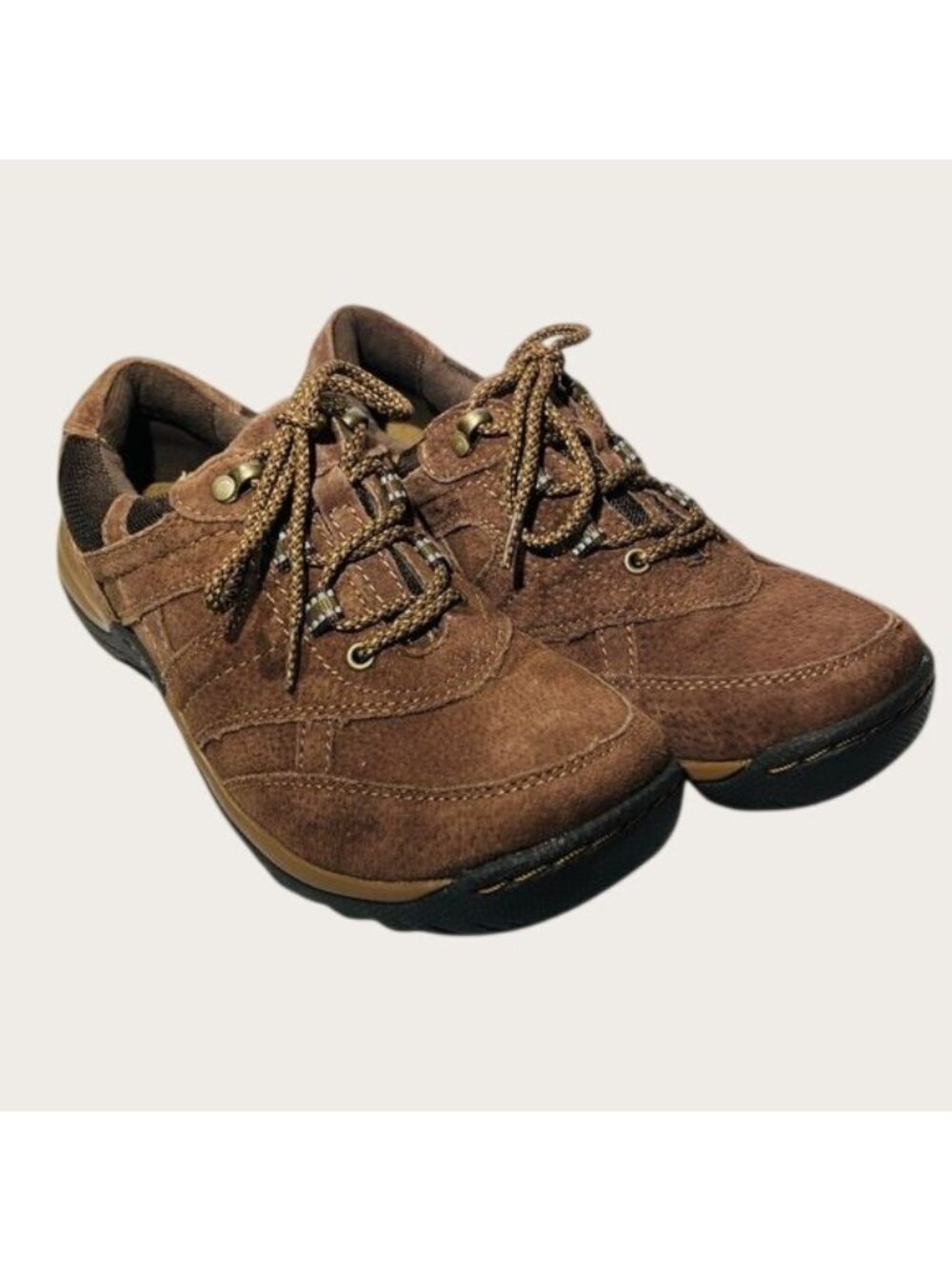 Earth Origins Carter Leather Hiking Walking Sneakers Women's Size 6.5M
